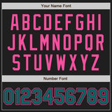 Custom Black Teal-Pink Authentic Two Tone Baseball Jersey