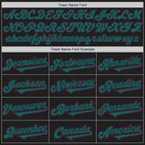 Custom Black Teal-Crimson Authentic Two Tone Baseball Jersey