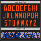 Custom Black Royal-Orange Authentic Two Tone Baseball Jersey