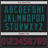 Custom Black Crimson-Teal Authentic Two Tone Baseball Jersey