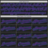 Custom Black Purple-Teal Authentic Two Tone Baseball Jersey