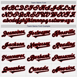 Custom White Black-Red Authentic Two Tone Baseball Jersey