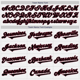 Custom White Black-Crimson Authentic Two Tone Baseball Jersey