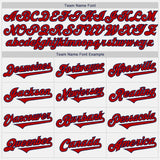 Custom White Red-Navy Authentic Two Tone Baseball Jersey