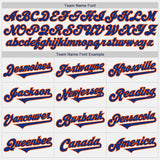 Custom White Royal-Orange Authentic Two Tone Baseball Jersey