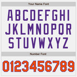 Custom White Orange-Purple Authentic Two Tone Baseball Jersey