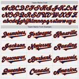 Custom White Navy-Orange Authentic Two Tone Baseball Jersey