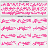 Custom White Pink Authentic Two Tone Baseball Jersey