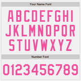 Custom White Pink Authentic Two Tone Baseball Jersey