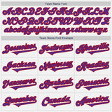 Custom White Purple-Red Authentic Two Tone Baseball Jersey