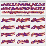 Custom White Purple-Orange Authentic Two Tone Baseball Jersey
