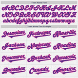 Custom White Purple-Pink Authentic Two Tone Baseball Jersey