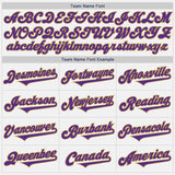 Custom White Purple-Old Gold Authentic Two Tone Baseball Jersey