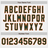 Custom White Green-Orange Authentic Two Tone Baseball Jersey
