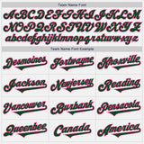 Custom White Green-Pink Authentic Two Tone Baseball Jersey