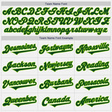 Custom White Green-Neon Green Authentic Two Tone Baseball Jersey