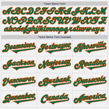Custom White Kelly Green-Orange Authentic Two Tone Baseball Jersey