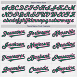 Custom White Kelly Green-Pink Authentic Two Tone Baseball Jersey