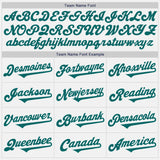 Custom White Teal Authentic Two Tone Baseball Jersey