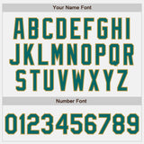 Custom White Teal-Old Gold Authentic Two Tone Baseball Jersey