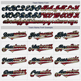 Custom White Vintage USA Flag Black-Olive Authentic Two Tone Baseball Jersey