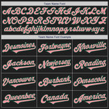 Custom Black Medium Pink-Kelly Green Authentic Two Tone Baseball Jersey