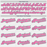 Custom White Kelly Green-Pink Authentic Two Tone Baseball Jersey