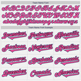 Custom White Light Blue Black-Pink Authentic Two Tone Baseball Jersey