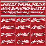 Custom Red White Authentic Two Tone Baseball Jersey