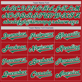 Custom Red Kelly Green-White Authentic Two Tone Baseball Jersey