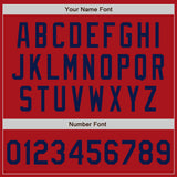 Custom Red Navy Authentic Two Tone Baseball Jersey