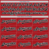 Custom Red Black-White Authentic Two Tone Baseball Jersey
