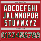 Custom Red Green-White Authentic Two Tone Baseball Jersey