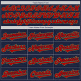 Custom Navy Red-Old Gold Authentic Two Tone Baseball Jersey