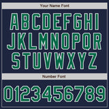 Custom Navy Kelly Green-White Authentic Two Tone Baseball Jersey