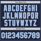 Custom Navy Light Blue-White Authentic Two Tone Baseball Jersey