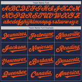 Custom Navy Orange Authentic Two Tone Baseball Jersey