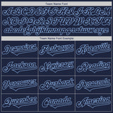 Custom Navy Light Blue Authentic Two Tone Baseball Jersey