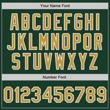 Custom Green Old Gold-White Authentic Two Tone Baseball Jersey