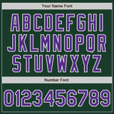 Custom Green Purple-White Authentic Two Tone Baseball Jersey
