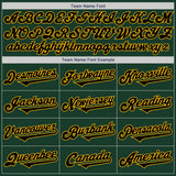 Custom Green Black-Gold Authentic Two Tone Baseball Jersey