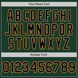 Custom Green Black-Gold Authentic Two Tone Baseball Jersey