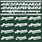 Custom Green White-Gray Authentic Two Tone Baseball Jersey