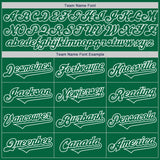 Custom Kelly Green White Authentic Two Tone Baseball Jersey