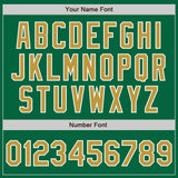 Custom Kelly Green Old Gold-White Authentic Two Tone Baseball Jersey