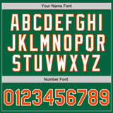Custom Kelly Green Orange-White Authentic Two Tone Baseball Jersey