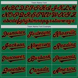 Custom Kelly Green Black-Orange Authentic Two Tone Baseball Jersey