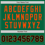 Custom Kelly Green Black-Orange Authentic Two Tone Baseball Jersey