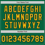 Custom Kelly Green Gold-Black Authentic Two Tone Baseball Jersey