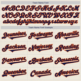 Custom Cream Navy-Orange Authentic Two Tone Baseball Jersey